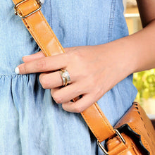 Load image into Gallery viewer, Sterling Silver 925 Moonstone Spinner Ring White Stone Band Meditation Size 7 8