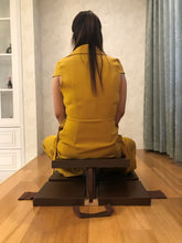 Load image into Gallery viewer, Zen Meditation Wooden Stool Bench Folding Kneelin Yoga Cushion Pad Mat Chair US