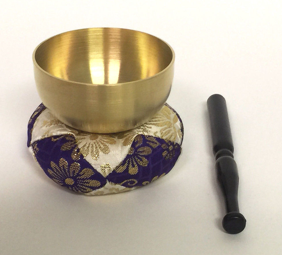 Japanese Buddhist Singing Bowl Bell Set 2.6
