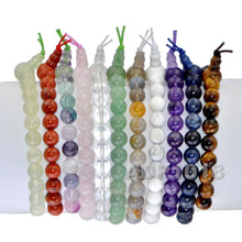 Load image into Gallery viewer, 8mm Natural Gemstone Beads Buddhist Prayer Yoga Meditation Wrist Rosary Bracelet