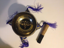 Load image into Gallery viewer, 5&quot; Tibetan Singing Bowl Black Meditation with Cushion and Mallet 3 day delivery