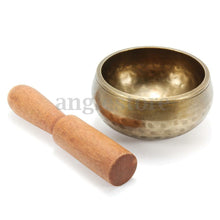 Load image into Gallery viewer, Yoga Chakra Healing Singing Bowl Tibetan Buddhist Brass Meditation Mallet Set
