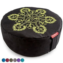 Load image into Gallery viewer, Peace Yoga Zafu Meditation Yoga Buckwheat Filled Cotton Bolster Pillow Cushion