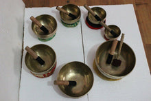 Load image into Gallery viewer, Chakra Healing Tibetan Singing Bowl Set of 7 Hand Hammered Himalayan Meditation