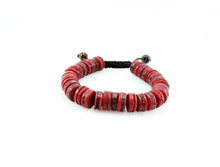 Load image into Gallery viewer, Red Embedded Yak Bone Medicine Healing Wrist Mala Bracelet for Meditation