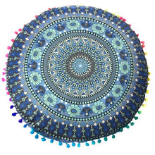 Load image into Gallery viewer, 1X Home Round Pillow Case Mandala Geometric Meditation Floor Cushion Cover Decor