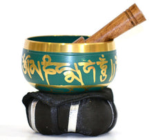 Load image into Gallery viewer, Seven 7 Chakra Set TIBETAN Meditation SINGING BOWL MALLET CUSHION Reiki Yoga