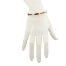 Load image into Gallery viewer, Lux Accessories Goldtone Be Brave and Keep Going Inspirational Bangle Bracelet