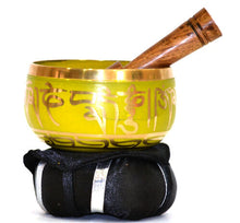 Load image into Gallery viewer, Seven 7 Chakra Set TIBETAN Meditation SINGING BOWL MALLET CUSHION Reiki Yoga