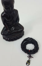 Load image into Gallery viewer, Sandalwood 108 Prayer Bead Mala Bracelet Necklace Buddhist Meditation 6mm Black