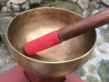 Load image into Gallery viewer, Beautiful hand hammered Tibetan Meditation Yoga Temple Bell Singing Bowl set 6.5