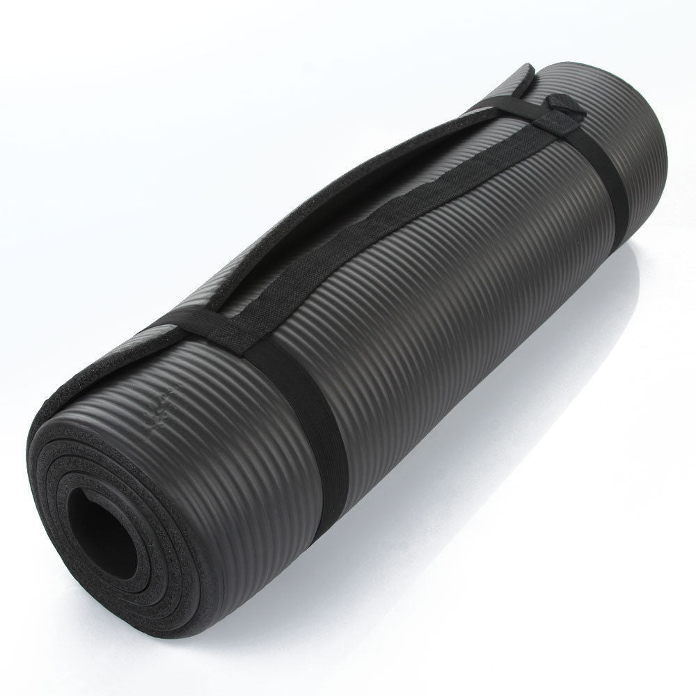 10mm Thick Yoga Mat Exercise Fitness Pilates Camping Gym Meditation Pad Non-Slip