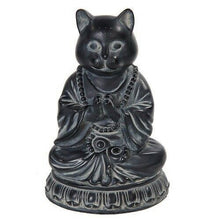 Load image into Gallery viewer, Ancient Meditating Cat on Lotus Levitating Buddha Figurine Zen Statue 6&quot;H Gift