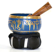 Load image into Gallery viewer, Seven 7 Chakra Set TIBETAN Meditation SINGING BOWL MALLET CUSHION Reiki Yoga