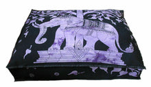Load image into Gallery viewer, Elephant Mandala Cotton Floor Pillow Ethnic Indian Meditation Square Cushion Art