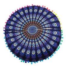 Load image into Gallery viewer, Mandala Large Round Floor Pillow Boho Meditation Throw Pillow Cushion Cover