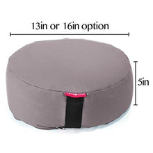 Load image into Gallery viewer, Purple Zafu Meditation Yoga Buckwheat Filled Cotton Bolster Pillow Cushion 2278