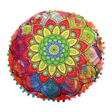 Load image into Gallery viewer, Mandala Large Round Floor Pillow Boho Meditation Throw Pillow Cushion Cover