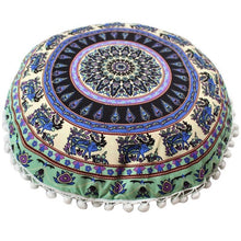 Load image into Gallery viewer, Mandala Large Round Floor Pillow Boho Meditation Throw Pillow Cushion Cover