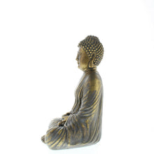 Load image into Gallery viewer, Meditating Metallic Bronze Look Lotus Sitting Buddha Statue NEW