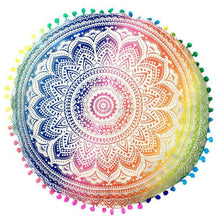 Load image into Gallery viewer, Mandala Large Round Floor Pillow Boho Meditation Throw Pillow Cushion Cover