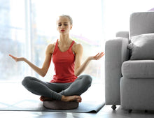 Load image into Gallery viewer, REEHUT Zafu Yoga Meditation Bolster Pillow Cushion Filled with Buckwheat - Ro...