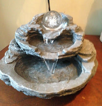 Load image into Gallery viewer, moving ROLLING BALL rock cliff stone waterfall meditation garden water Fountain