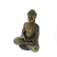 Load image into Gallery viewer, Meditating Metallic Bronze Look Lotus Sitting Buddha Statue NEW