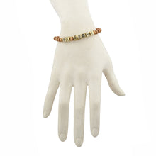 Load image into Gallery viewer, Lux Accessories Burnish Gold Be Brave Block Letters Stretch Bracelet