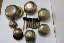 Load image into Gallery viewer, Chakra Healing Tibetan Singing Bowl Set of 7 Hand Hammered Himalayan Meditation