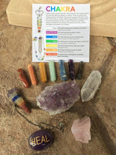 Load image into Gallery viewer, 12 Pcs Healing Crystal Set, Chakra Pendulum,Terminated Pencil Set,Meditation Kit
