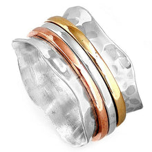 Load image into Gallery viewer, Sterling Silver 925 Spinning Ring Meditation Spin Spinner Tapping Size Boho Co2