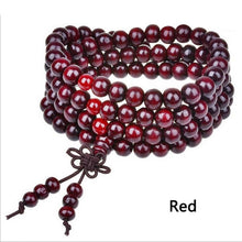 Load image into Gallery viewer, 1PC Sandalwood Buddhist Meditation 8mm*108 Prayer Bead Mala Bracelet Necklace