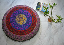 Load image into Gallery viewer, - Floor Pillow 32 Inch Round Meditation Cushion--Cover &amp; Insert -- 4 Rings