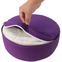 Load image into Gallery viewer, REEHUT Zafu Yoga Meditation Bolster Pillow Cushion Filled with Buckwheat - Ro...