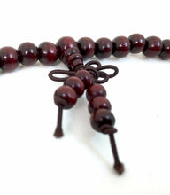 Load image into Gallery viewer, Sandalwood 108 Prayer Bead Mala Bracelet Necklace Buddhist Meditation 6mm Red