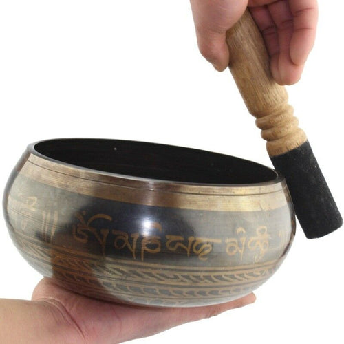 Chakra Healing Tibetan Singing Bowl Set of Hand Hammered Himalayan Meditation