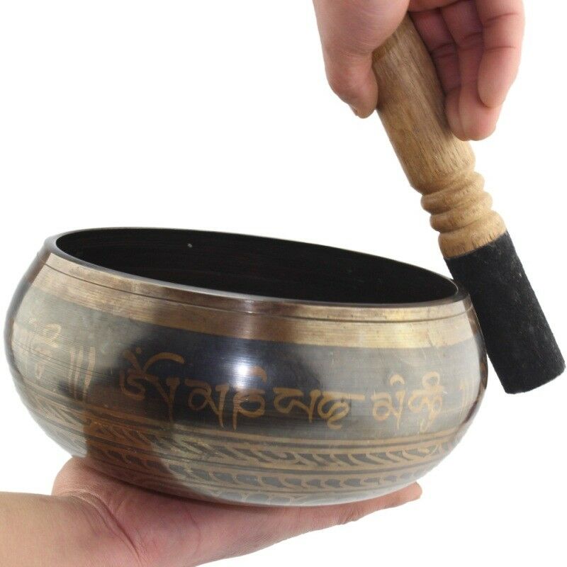 Chakra Healing Tibetan Singing Bowl Set of Hand Hammered Himalayan Meditation