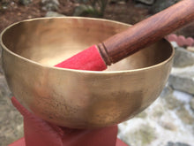 Load image into Gallery viewer, Beautiful hand hammered Tibetan Meditation Yoga Temple Bell Singing Bowl set 6.5