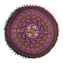 Load image into Gallery viewer, Mandala Large Round Floor Pillow Boho Meditation Throw Pillow Cushion Cover