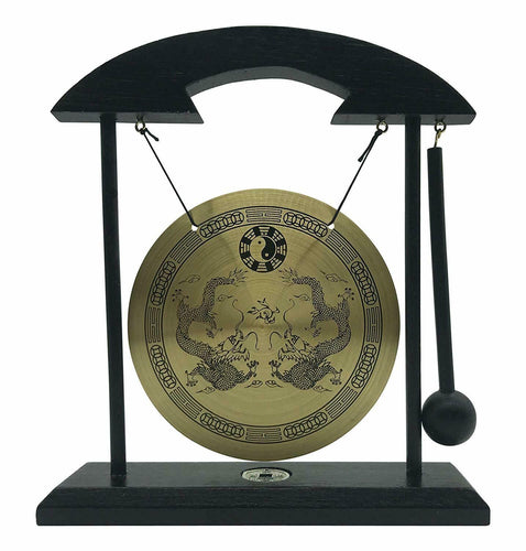 Zen Table Gong TaiChi Dragon Feng Shui Meditation Desk Bell Home Decor Gift USA