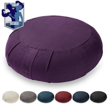 Load image into Gallery viewer, 15&quot; Round Organic Cotton Buckwheat Hull Zafu Meditation Cushion Pillow