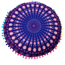 Load image into Gallery viewer, Mandala Large Round Floor Pillow Boho Meditation Throw Pillow Cushion Cover