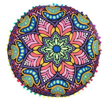 Load image into Gallery viewer, Mandala Large Round Floor Pillow Boho Meditation Throw Pillow Cushion Cover