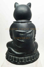 Load image into Gallery viewer, Ancient Meditating Cat on Lotus Levitating Buddha Figurine Zen Statue 6&quot;H Gift
