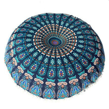 Load image into Gallery viewer, Mandala Large Round Floor Pillow Boho Meditation Throw Pillow Cushion Cover