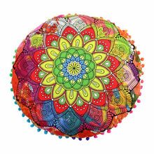 Load image into Gallery viewer, 1X Home Round Pillow Case Mandala Geometric Meditation Floor Cushion Cover Decor
