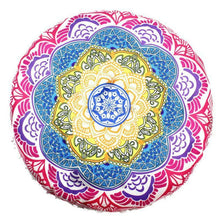 Load image into Gallery viewer, Mandala Large Round Floor Pillow Boho Meditation Throw Pillow Cushion Cover