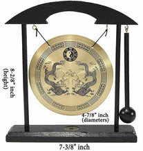 Load image into Gallery viewer, Zen Table Gong TaiChi Dragon Feng Shui Meditation Desk Bell Home Decor Gift USA
