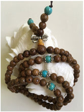 Load image into Gallery viewer, 6mm-Sandalwood-Buddhist-Buddha-Meditation-108-Prayer-Bead-Mala-Necklace-Bracelet